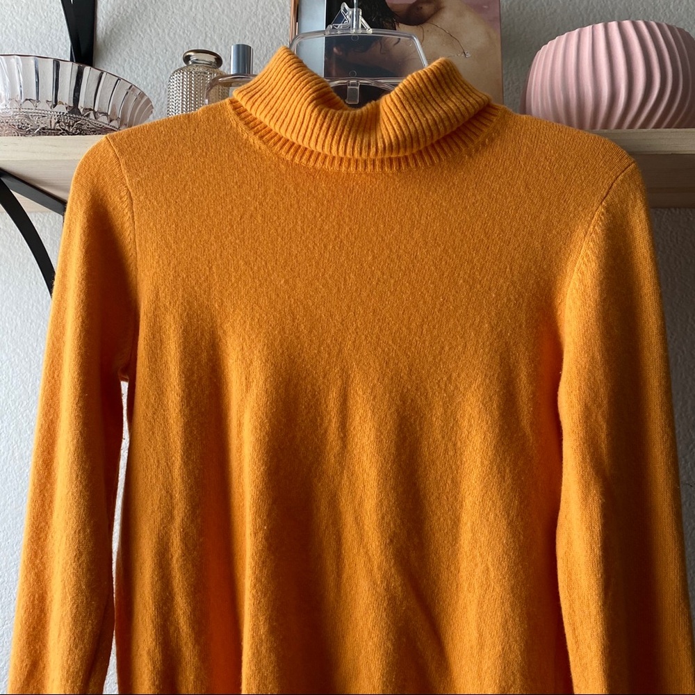 yellow turtleneck from j.crew